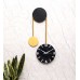 Hanging Ring Black & Gold Wall Clock